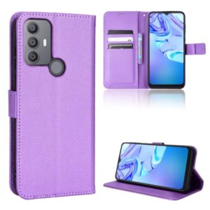 For TCL 30 SE / 30 E / 306 / Sharp Aquos V6 Diamond Texture Leather Phone Case(Purple) (OEM)