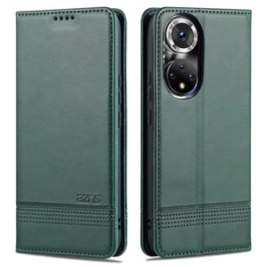 For Honor 50 AZNS Magnetic Calf Texture Horizontal Flip Leather Case with Card Slots & Holder & Wallet(Dark Green) (AZNS) (OEM)