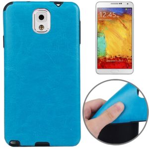 Crazy Horse Texture Paste Skin TPU Protective Case for Galaxy Note III / N900(Blue) (OEM)