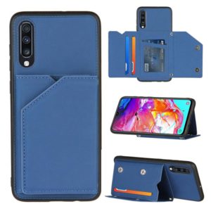 For Samsung Galaxy A70 & A70s Skin Feel PU + TPU + PC Back Cover Shockproof Case with Card Slots & Holder & Photo Frame(Royal Blue) (OEM)