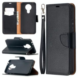 For Nokia 3.4 Litchi Texture Pure Color Horizontal Flip Leather Case with Holder & Card Slots & Wallet & Lanyard(Black) (OEM)