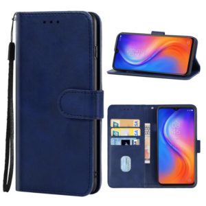 Leather Phone Case For Tecno Spark 6 Air(Blue) (OEM)