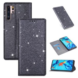 For Huawei P30 Pro Ultrathin Glitter Magnetic Horizontal Flip Leather Case with Holder & Card Slots(Gray) (OEM)