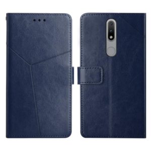 For Nokia 2.4 Y Stitching Horizontal Flip Leather Phone Case(Blue) (OEM)