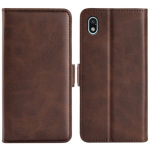 For Sony Xperia Ace III Dual-side Magnetic Buckle Leather Phone Case(Brown) (OEM)