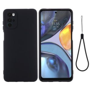 For Motorola Moto G22/E32s 4G Pure Color Liquid Silicone Shockproof Full Coverage Phone Case(Black) (OEM)