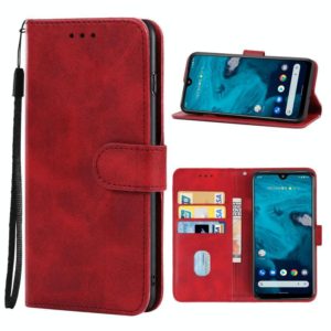 Leather Phone Case For Kyocera Android One S9 / Digno SANGA Edition(Red) (OEM)