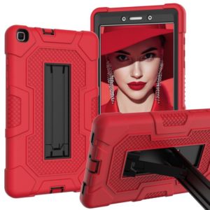 For Samsung Galaxy Tab A 8.0 (2019) / T290 Contrast Color Robot Shockproof Silicone + PC Protective Case with Holder(Red Black) (OEM)