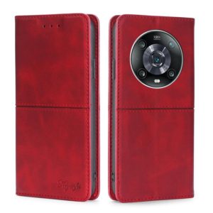 For Honor Magic4 Pro Cow Texture Magnetic Horizontal Flip Leather Phone Case(Red) (OEM)