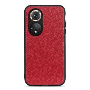 For Honor 50 Accurate Hole Litchi Texture Leather Shockproof Case(Red) (OEM)