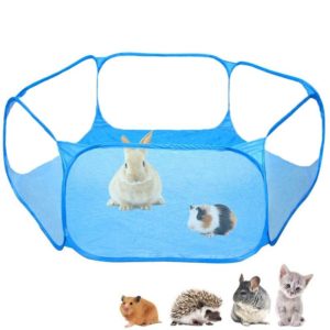Portable Small Animal Game Fence Folding Outdoor Interior Pet Tent(Blue Opp Bag) (OEM)