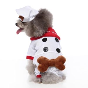Halloween Christmas Day Pets Dress Up Clothes Pet Funny Clothes, Size: S(SDZ131 Chef) (OEM)