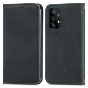 For Samsung Galaxy A72 5G / 4G Retro Skin Feel Business Magnetic Horizontal Flip Leather Case with Holder & Card Slots & Wallet & Photo Frame(Black) (OEM)