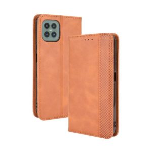 For Cubot C30 Magnetic Buckle Retro Texture Horizontal Flip Leather Case with Holder & Card Slots & Photo Frame(Brown) (OEM)