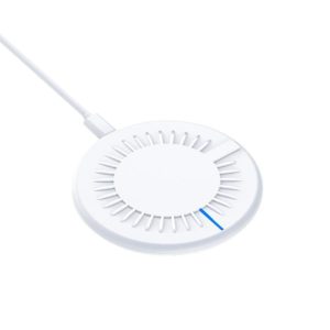 964 15W Round Shape Wireless Fast Charging(White) (OEM)