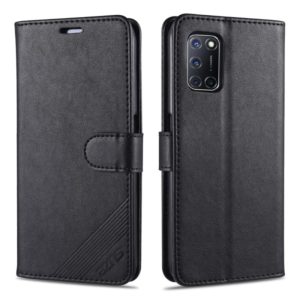 For OPPO A52 / A92 / A72 AZNS Sheepskin Texture Horizontal Flip Leather Case with Holder & Card Slots & Wallet(Black) (AZNS) (OEM)