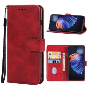 Leather Phone Case For Tecno Camon 17 Pro(Red) (OEM)