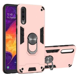 For Samsung Galaxy A50 & A30s & A50s 2 in 1 Armour Series PC + TPU Protective Case with Ring Holder(Rose Gold) (OEM)