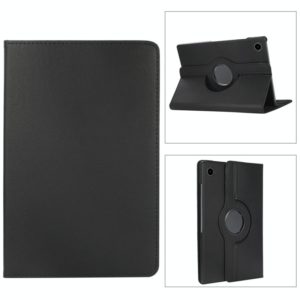 For Samsung Galaxy Tab A8 360 Degree Rotation Litchi Texture Tablet Leather Case with Holder & Sleep / Wake-up Function(Black) (OEM)