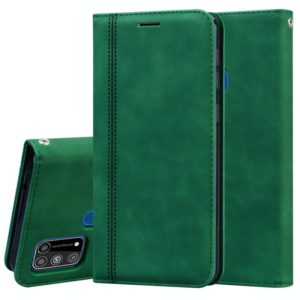 For Samsung Galaxy M31 Frosted Business Magnetic Horizontal Flip PU Leather Case with Holder & Card Slot & Lanyard(Green) (OEM)