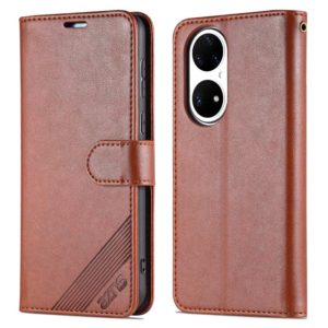 For Huawei P50 Pro AZNS Sheepskin Texture Horizontal Flip Leather Case with Holder & Card Slots & Wallet(Brown) (AZNS) (OEM)