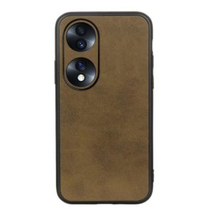 For Honor 70 Fine Hole Version Two-color Cowhide Texture PU Shockproof Phone Case(Green) (OEM)