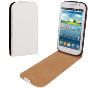Vertical Flip Leather Case for Galaxy Grand Duos / i9082(White) (OEM)