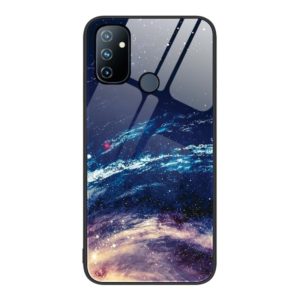 For OnePlus Nord N100 Colorful Painted Glass Phone Case(Starry Sky) (OEM)