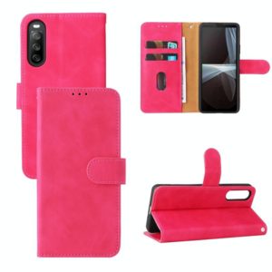For Sony Xperia 10 IV Skin Feel Magnetic Flip Leather Phone Case(Rose Red) (OEM)