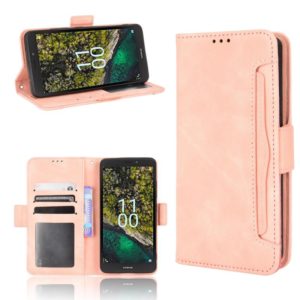 For Nokia C100 Skin Feel Calf Texture Card Slots Leather Phone Case(Pink) (OEM)