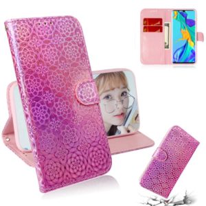 For Huawei P30 Pro Solid Color Colorful Magnetic Buckle Horizontal Flip PU Leather Case with Holder & Card Slots & Wallet & Lanyard(Pink) (OEM)