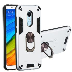 For Xiaomi Rdemi 5 Plus / Note 5 (India) 2 in 1 Armour Series PC + TPU Protective Case with Ring Holder(Silver) (OEM)