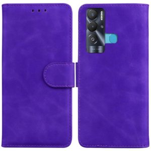 For Tecno Pova Neo LE6 Skin Feel Pure Color Flip Leather Phone Case(Purple) (OEM)