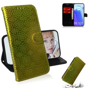 For Xiaomi Mi 10T Pro 5G / 10T 5G Solid Color Colorful Magnetic Buckle Horizontal Flip PU Leather Case with Holder & Card Slots & Wallet & Lanyard(Gold) (OEM)