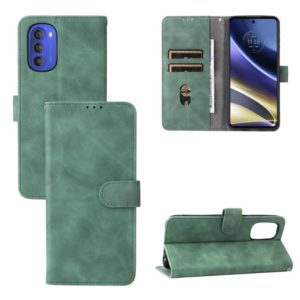 For Motorola Moto G51 5G Skin Feel Magnetic Flip Leather Phone Case(Green) (OEM)