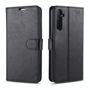 For OPPO K5 AZNS Sheepskin Texture Horizontal Flip Leather Case with Holder & Card Slots & Wallet(Black) (AZNS) (OEM)