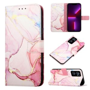 For OnePlus Nord CE 2 5G PT003 Marble Pattern Flip Leather Phone Case(Rose Gold LS005) (OEM)