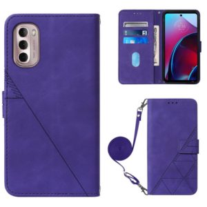 For Motorola Moto G Stylus 4G 2022 Crossbody 3D Embossed Flip Leather Phone Case(Purple) (OEM)
