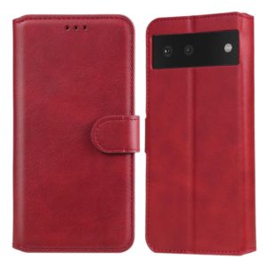 Classic Calf Texture PU + TPU Horizontal Flip Leather Case with Holder & Card Slots & Wallet For Google Pixel 6(Red) (OEM)