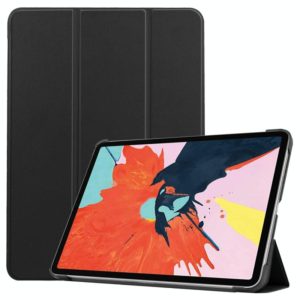 For iPad Air 2022 / 2020 10.9 Custer Texture Horizontal Flip Leather Case with Three-folding Holder & Sleep / Wake-up Function(Black) (OEM)