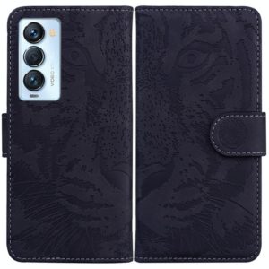 For Tecno Camon 18 Premier Tiger Embossing Pattern Horizontal Flip Leather Phone Case(Black) (OEM)