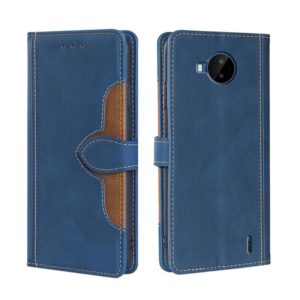 For Nokia C20 Plus Skin Feel Straw Hat Magnetic Buckle Leather Phone Case(Blue) (OEM)