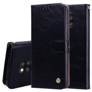 Business Style Oil Wax Texture Horizontal Flip Leather Case for Huawei Mate 20 Pro, with Holder & Card Slots & Wallet (Black) (OEM)