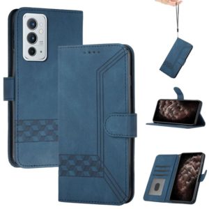 Cubic Skin Feel Flip Leather Phone Case For OnePlus 9RT 5G(Blue) (OEM)
