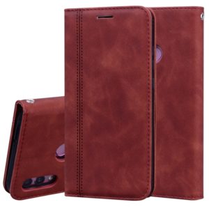 For Huawei P Smart 2019 Frosted Business Magnetic Horizontal Flip PU Leather Case with Holder & Card Slot & Lanyard(Brown) (OEM)