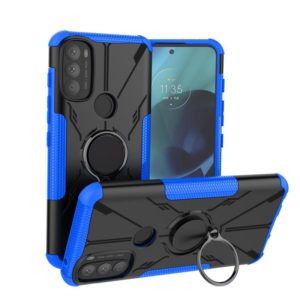 For Motorola Moto G71 5G Armor Bear Shockproof PC + TPU Phone Case(Blue) (OEM)