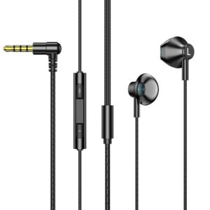 TS6800 3.5mm Metal Elbow Noise Cancelling Wired Game Earphone(Black) (OEM)