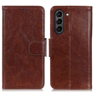 For Samsung Galaxy S21 FE Nappa Texture Horizontal Flip Leather Case with Holder & Card Slots & Wallet(Brown) (OEM)