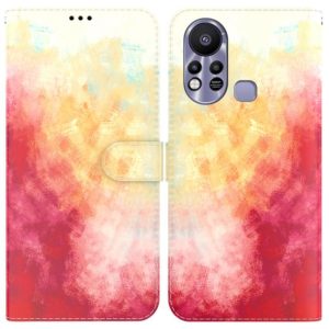 For Infinix Hot 11s X6812 Watercolor Pattern Horizontal Flip Leather Phone Case(Spring Cherry) (OEM)