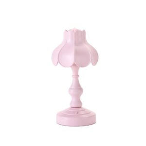 Retro Charging Table Lamp Bedroom Bed LED Eye Protection Light(LD05 Lotus Pink) (OEM)